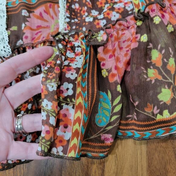 Eyeshadow Boho Flowy Hippie Festival Vest Size Small - Picture 7 of 10